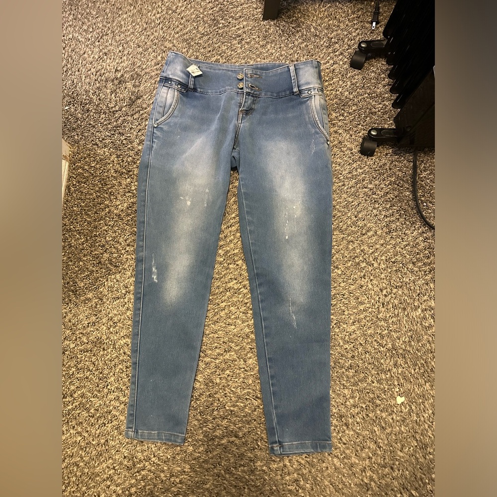 AUTHENTIC COLOMBIAN JEANS BUTT LIFTER LEVANTA COLA COLOMBIAN SIZE 10